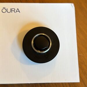 Oura brushed titanium ring, Size 9